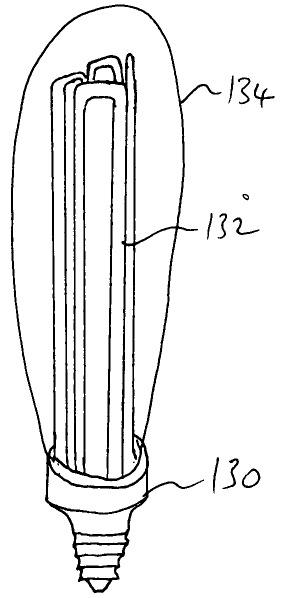 Method and device for a compact fluorescent bulb