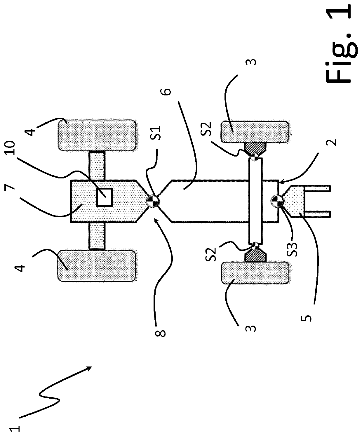 Articulated Tractor Having An Improved Hitch And Control Method Thereof