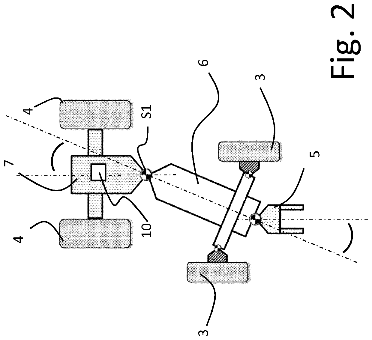 Articulated Tractor Having An Improved Hitch And Control Method Thereof