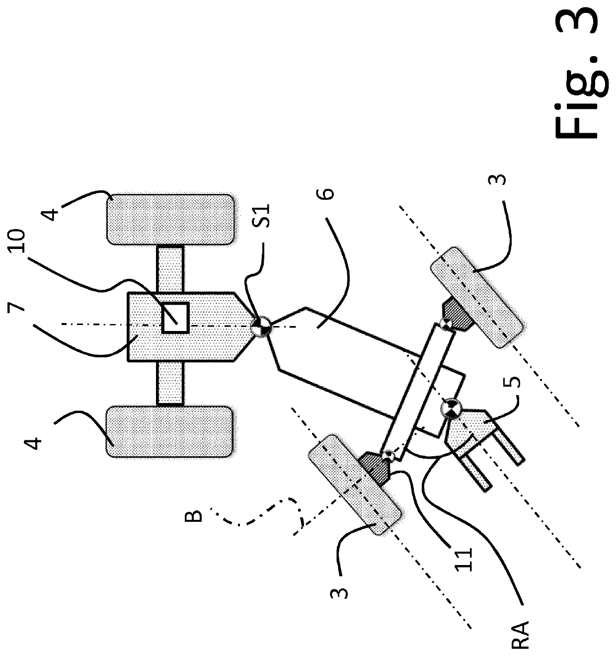 Articulated Tractor Having An Improved Hitch And Control Method Thereof