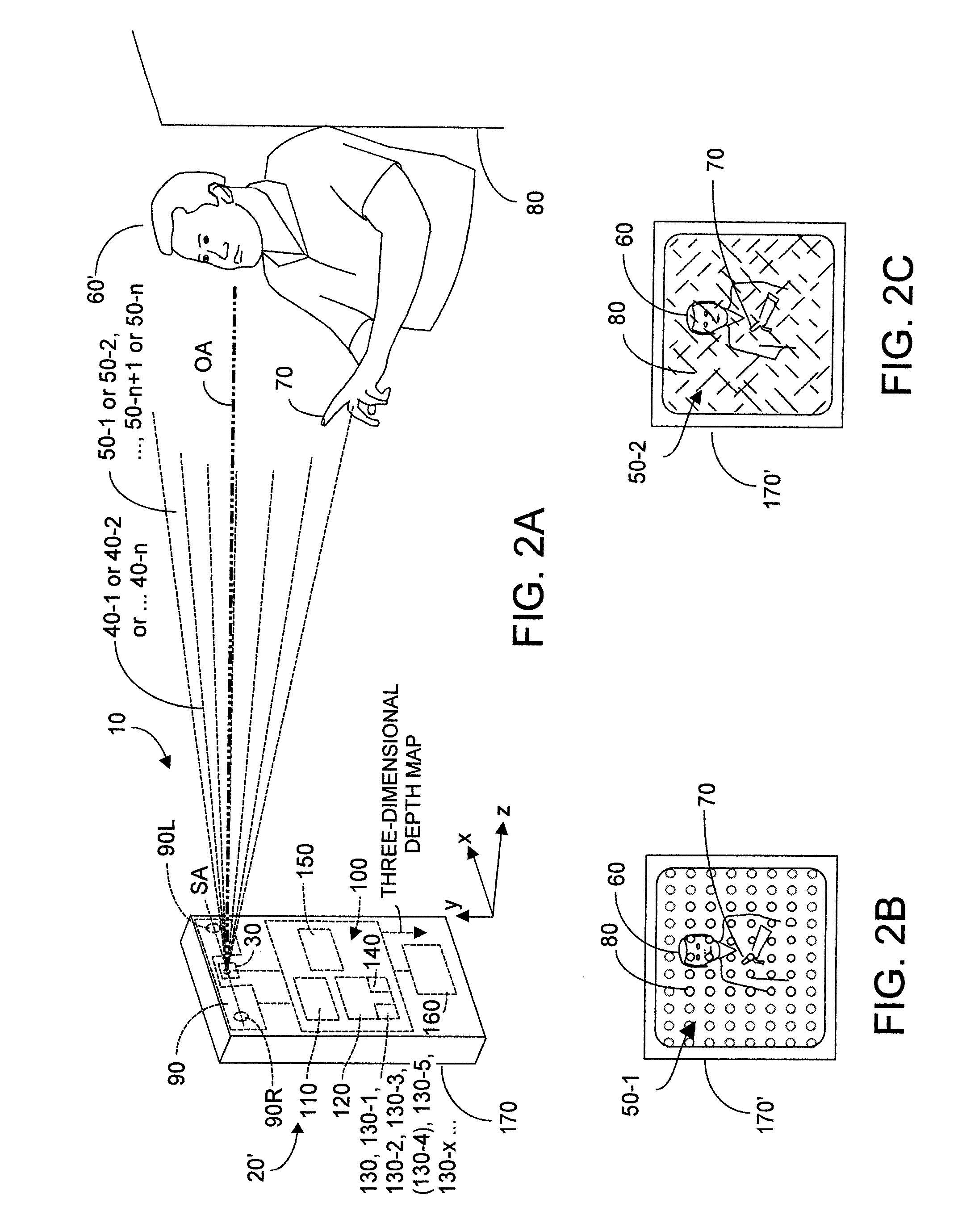 Dynamically reconfigurable optical pattern generator module useable with a system to rapidly reconstruct three-dimensional data