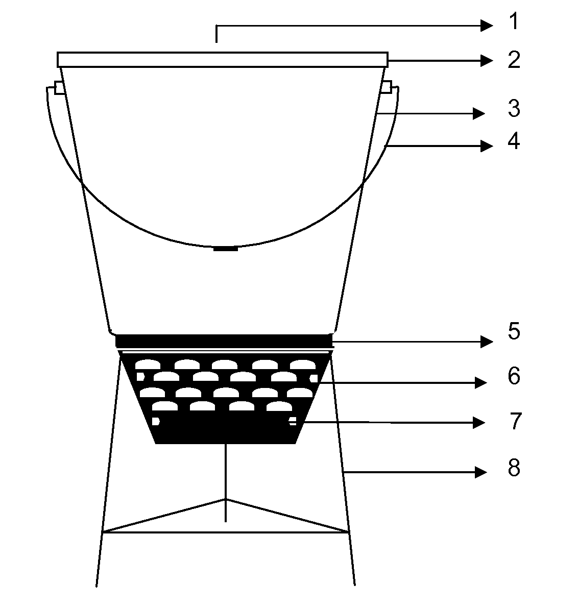 Device for the Storage and Treatment of Biodegradable Wet Solid Waste