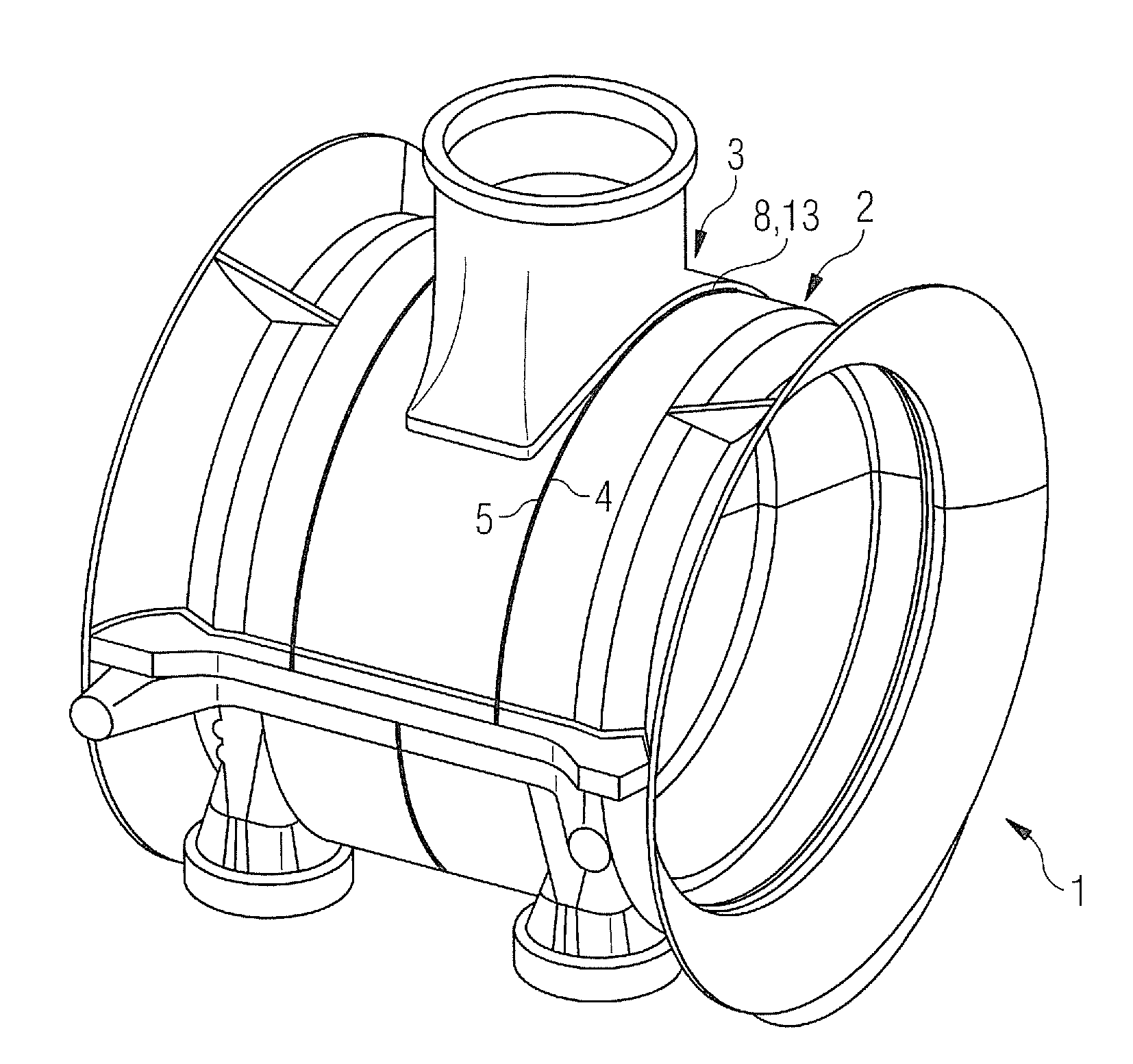 Method for the welding production of a large-dimensioned part from ductile iron by using laser-deposition-welded buffer materials and electric welding