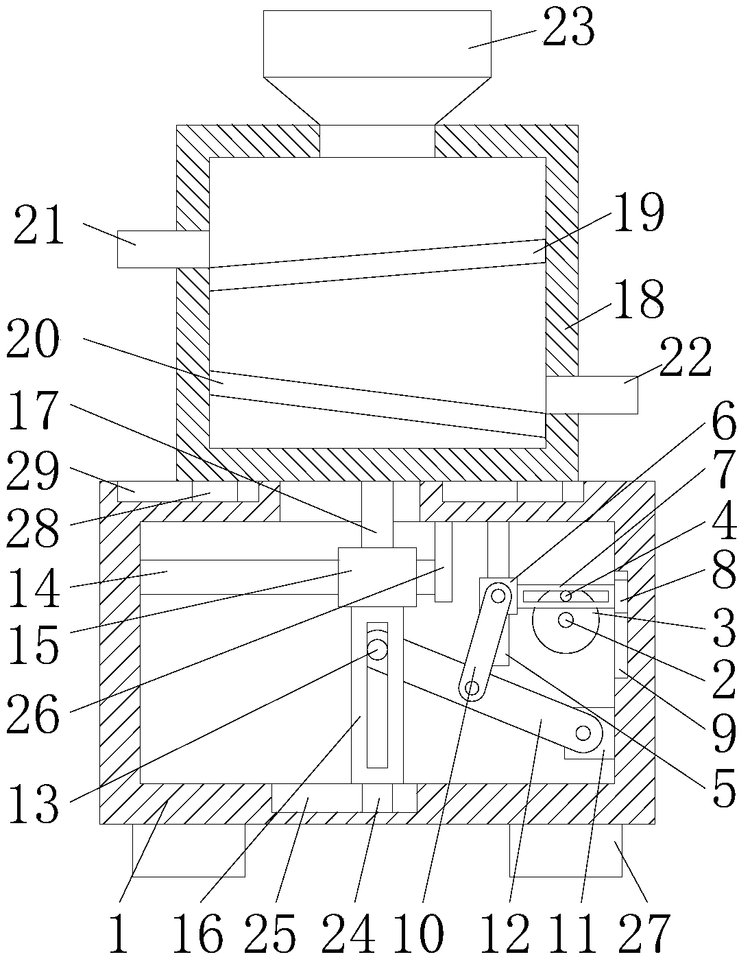 Crystal separation device for high-purity oxalic acid in dyeing and finishing auxiliary for textile