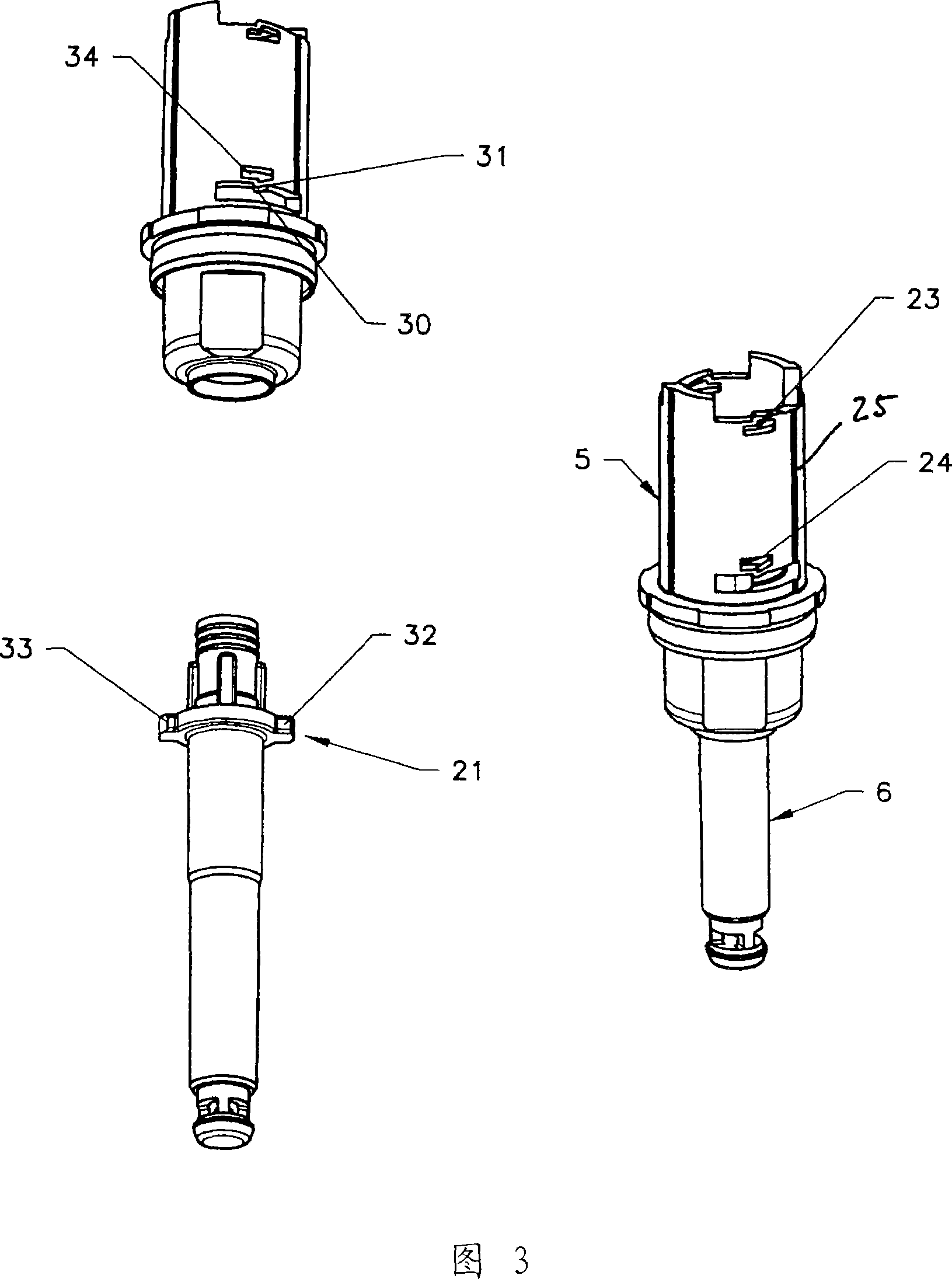 Hand piston pump comprising a blockable distribution head which is used to distribute liquid substances