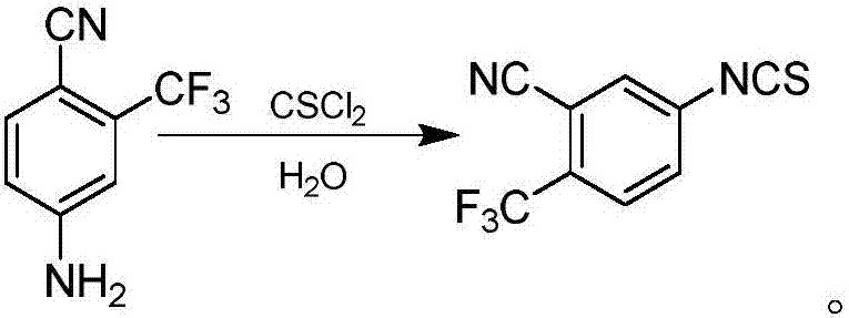 Synthetic method of 4-isothiocyanato-2-(trifluoromethyl) benzonitrile
