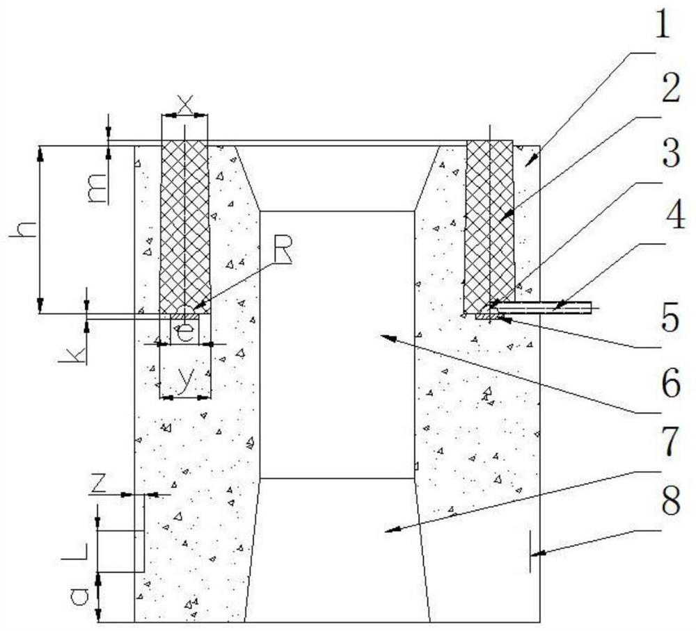 Steel ladle argon blowing upper water gap brick cup and preparation method thereof