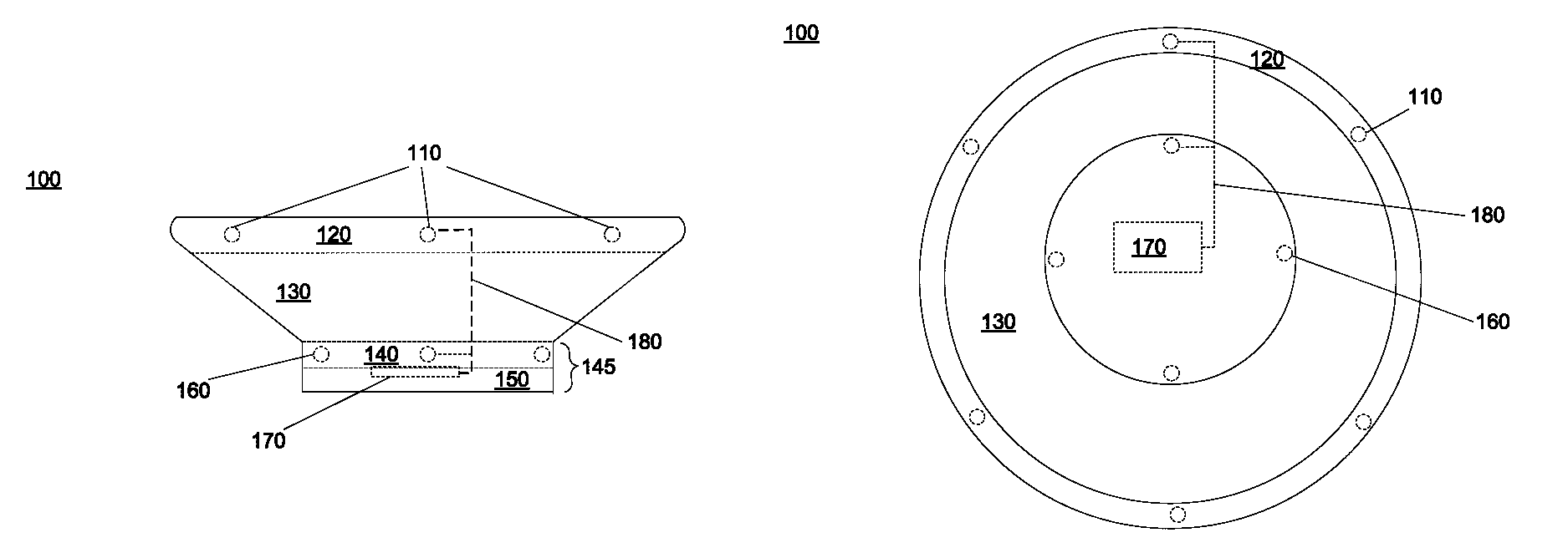 Charger plate having illuminated members