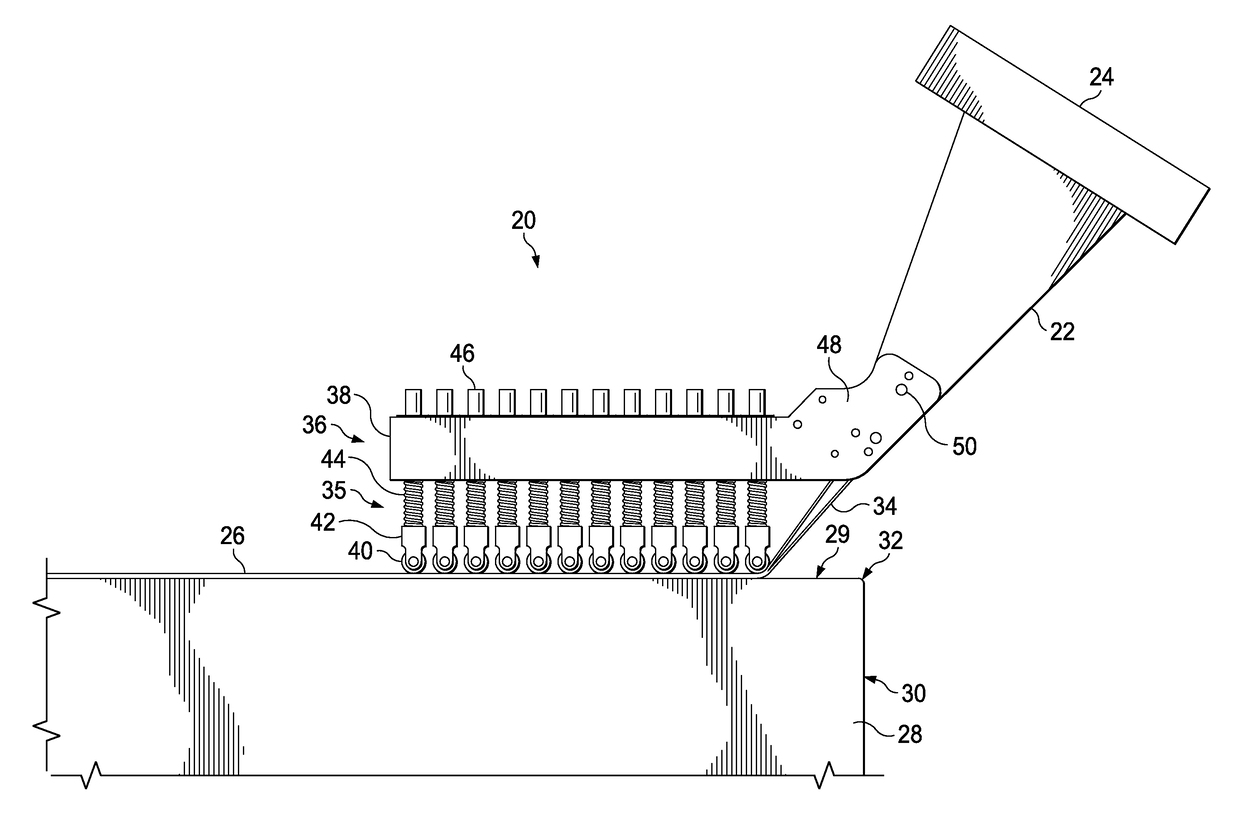 Compaction method and device for automated fiber placement