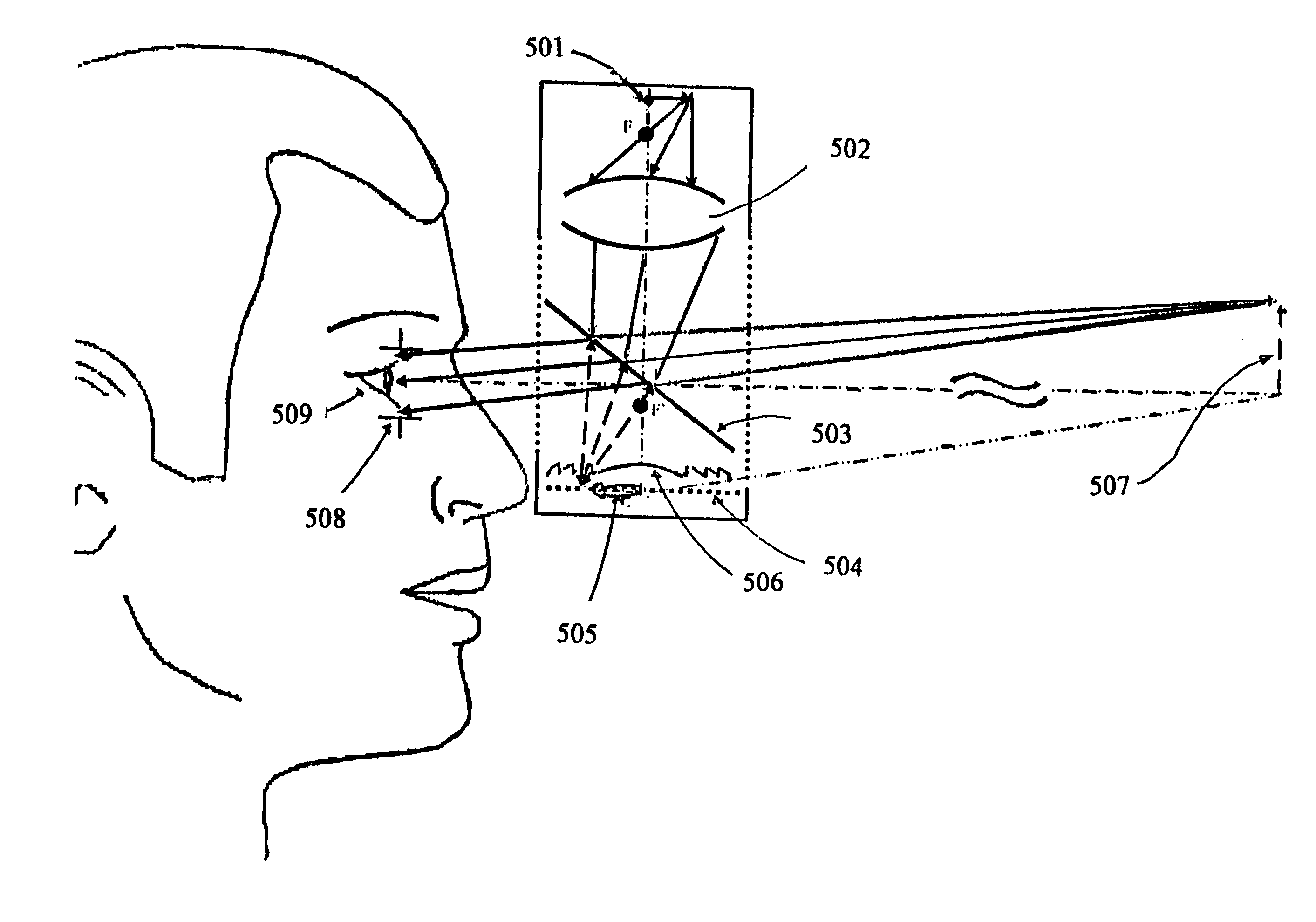 Head-mounted display by integration of phase-conjugate material
