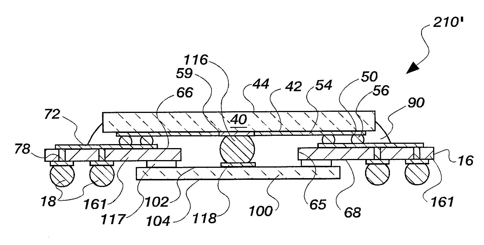 Semiconductor device assemblies and packages including multiple semiconductor device components
