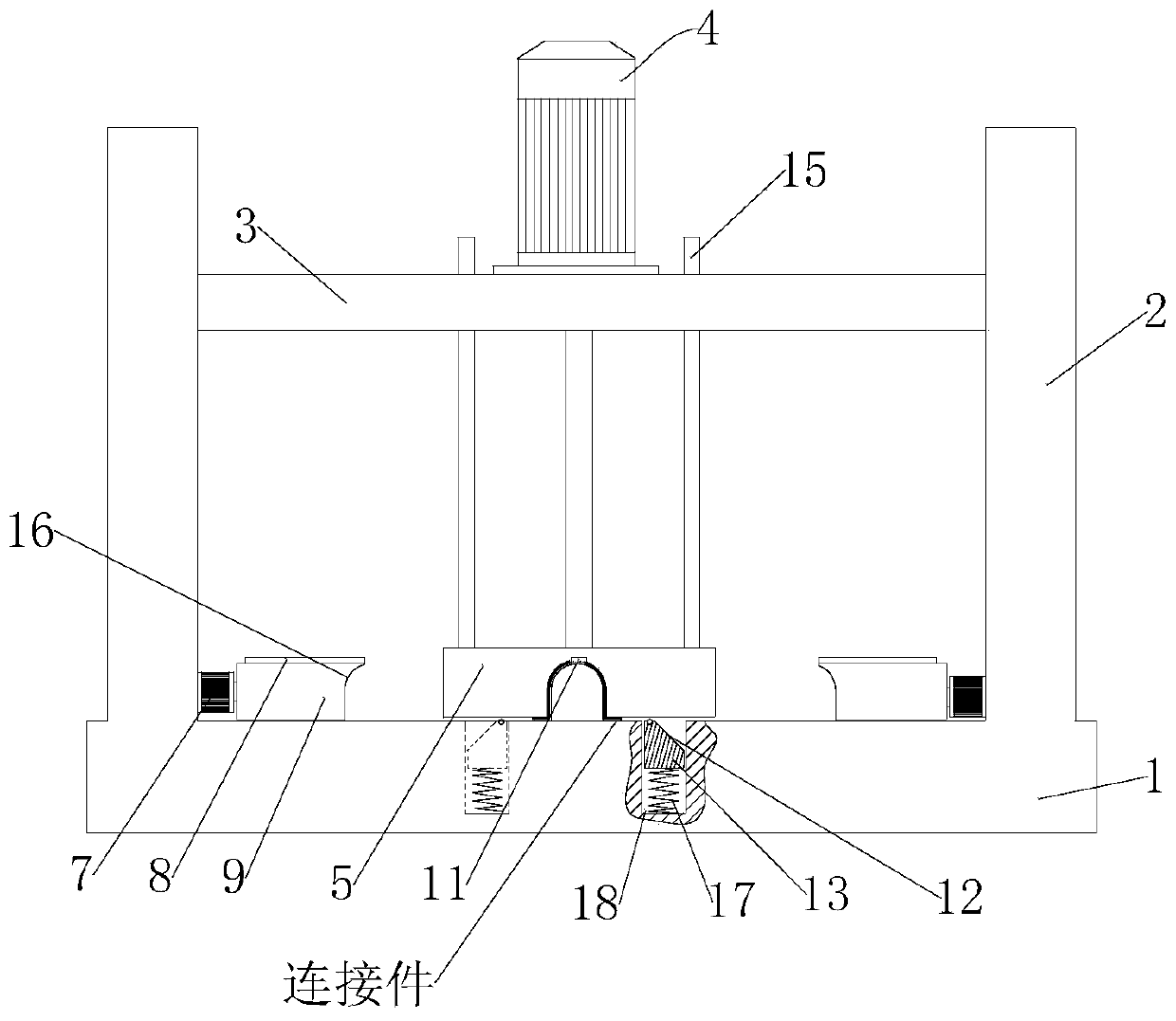 Graded punch forming method for automobile sheet metal connecting piece