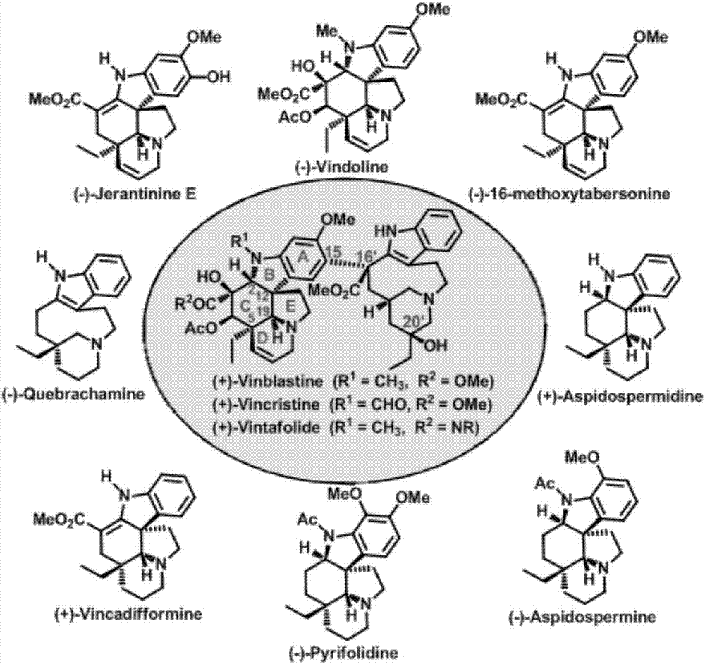 Method for asymmetric synthesis of Aspidosperma alkaloids