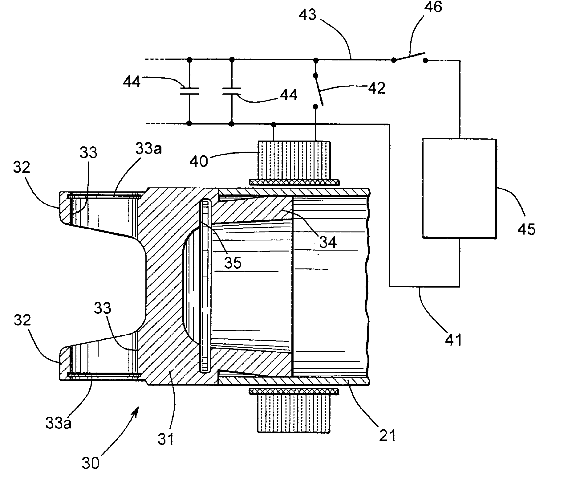 Method for securing a yoke to a tube using magnetic pulse welding techniques