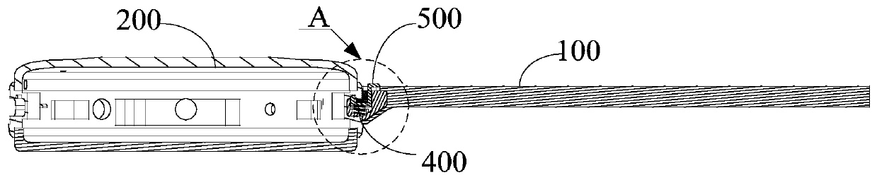 Watchband connecting structure and wearable equipment