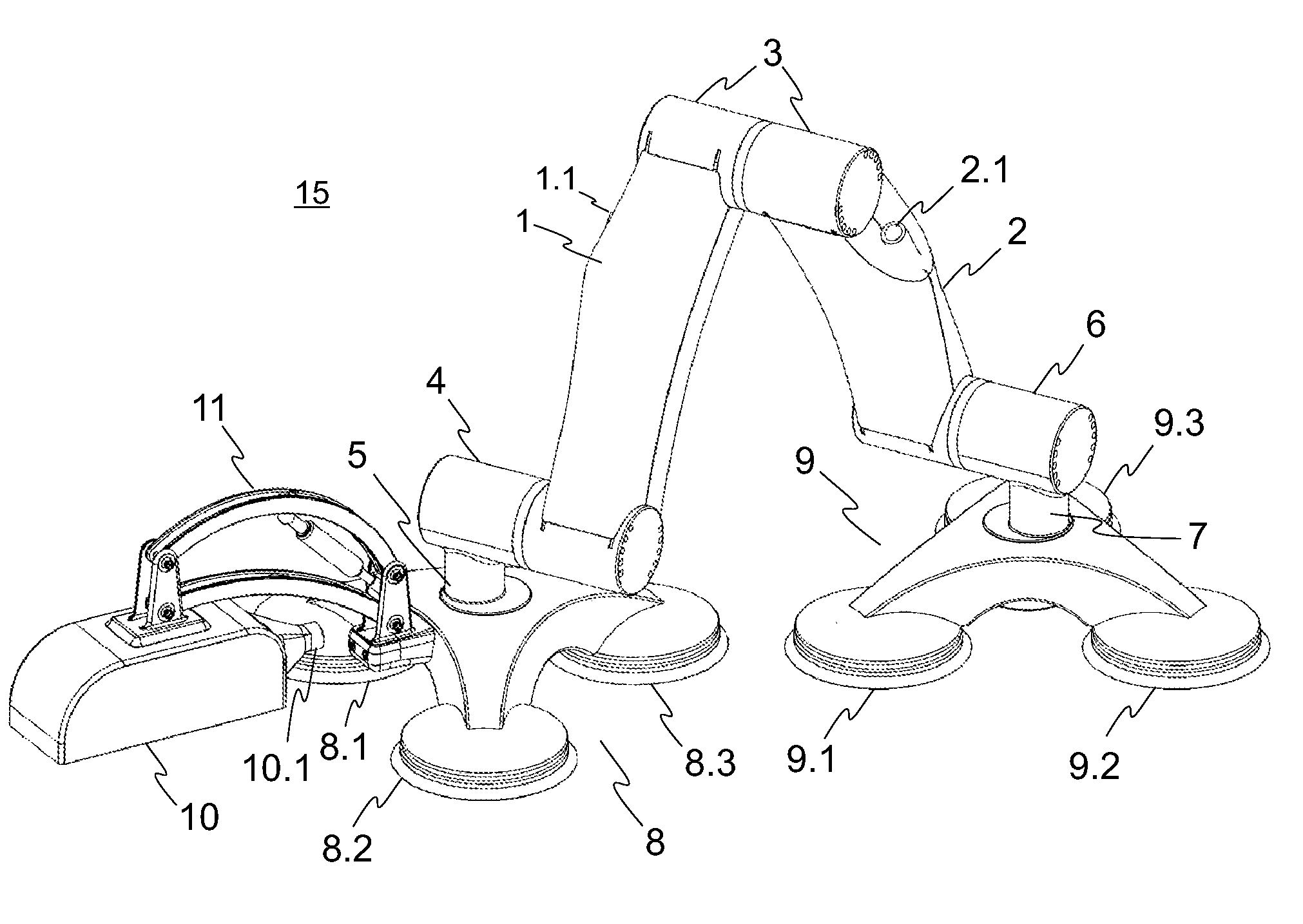 Mobile climbing robot and service system having a climbing robot