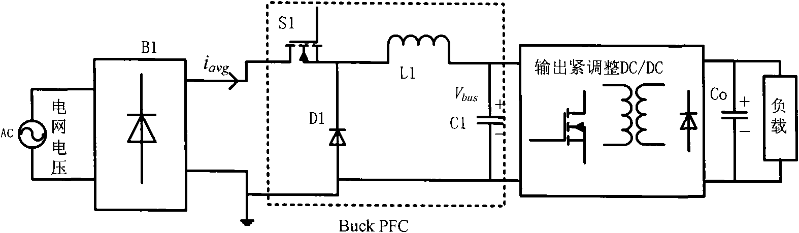 High-efficiency AC/DC combined converter with wide output voltage range
