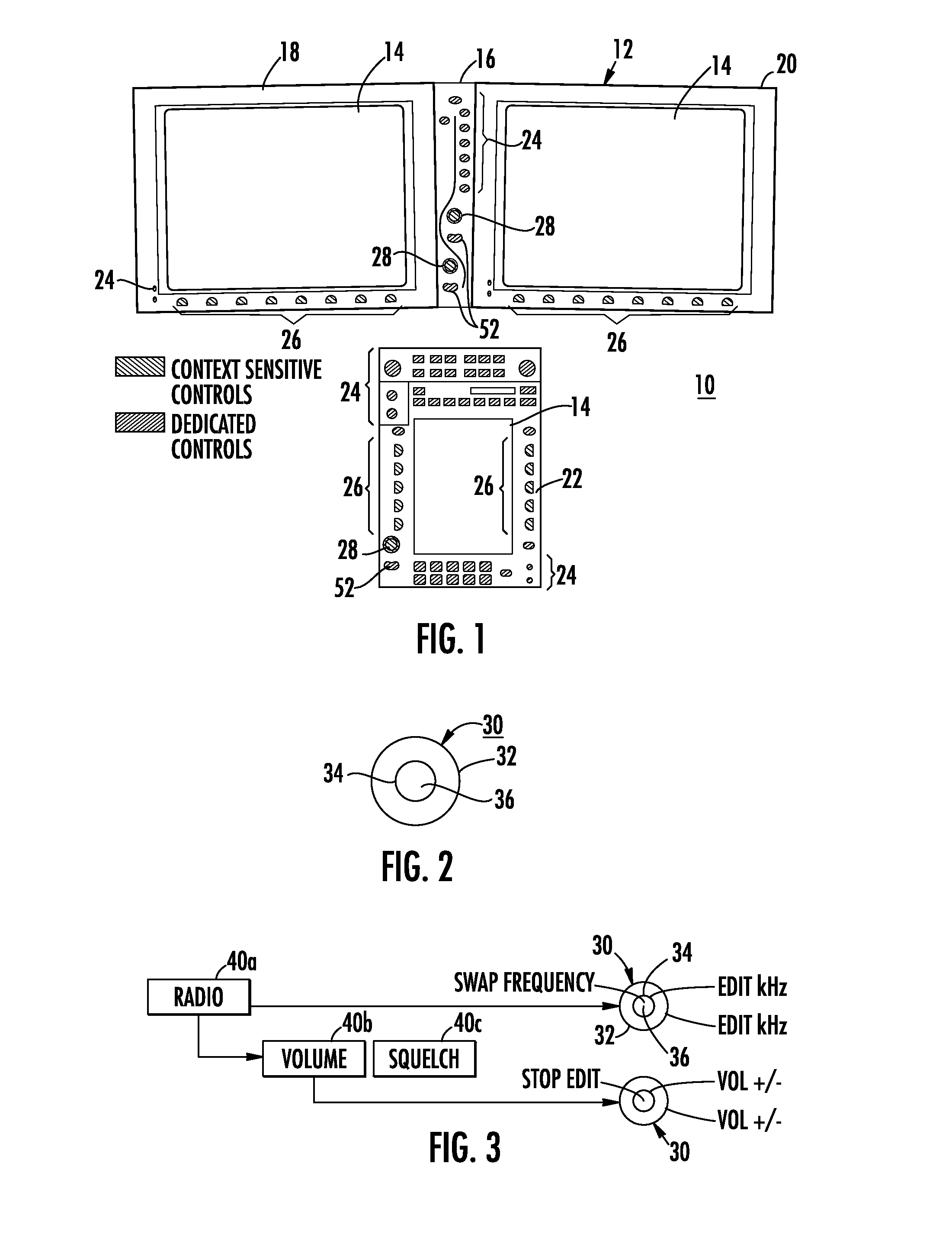 Aircraft avionic system having a pilot user interface with context dependent input devices