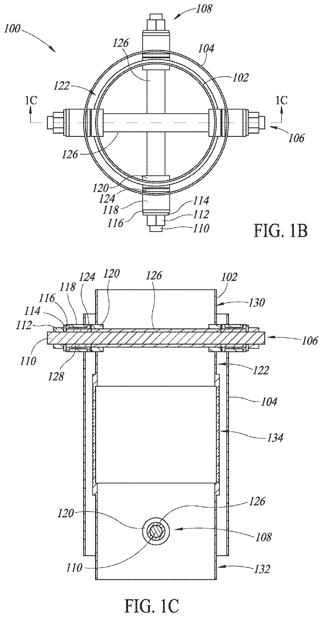 Exhaust aftertreatment system universal joint flex pipe assembly