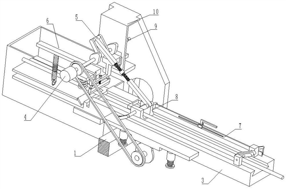 Reinforcing steel bar cutting equipment with automatic clamping function