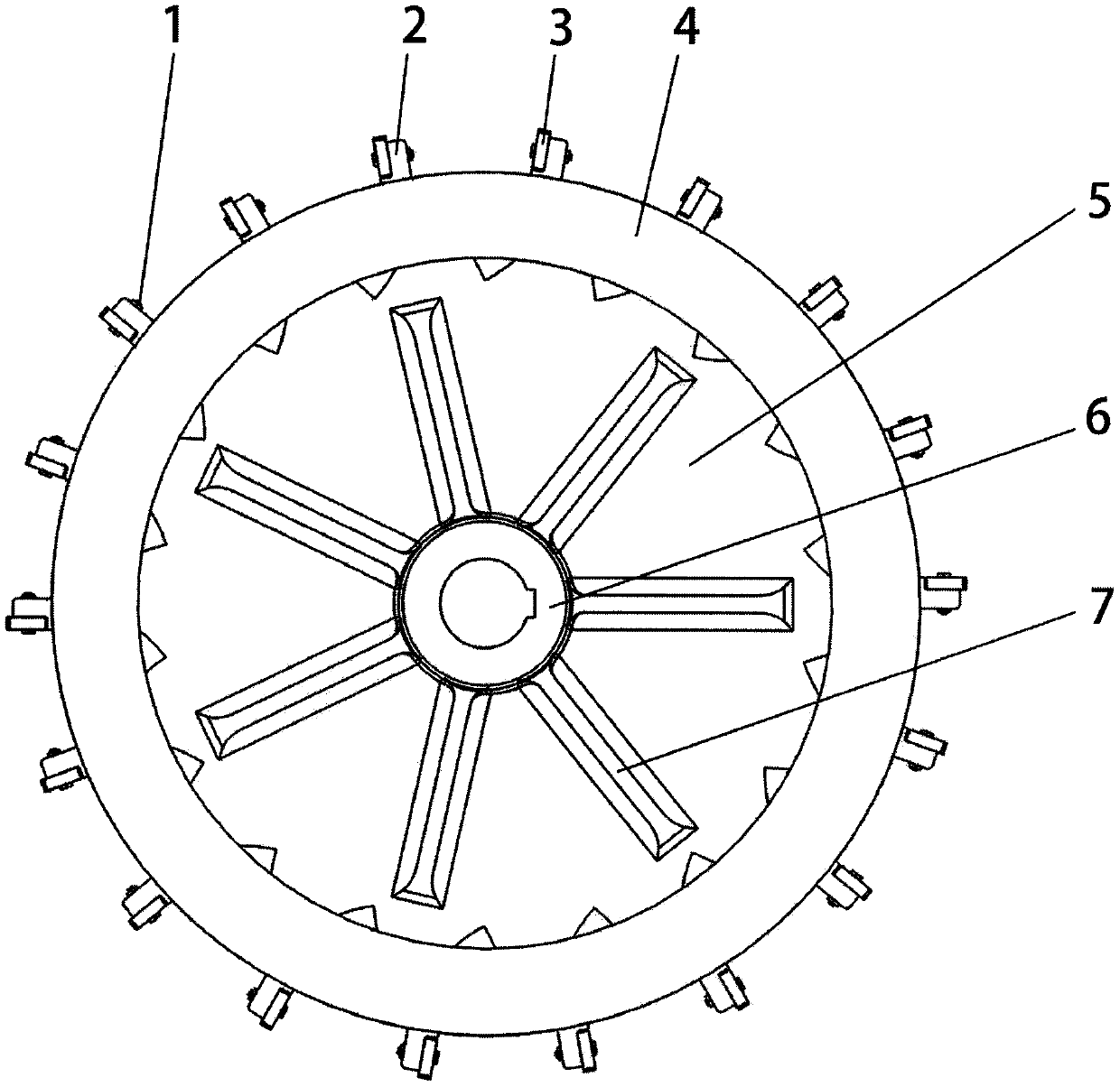 Impeller of ring flaker