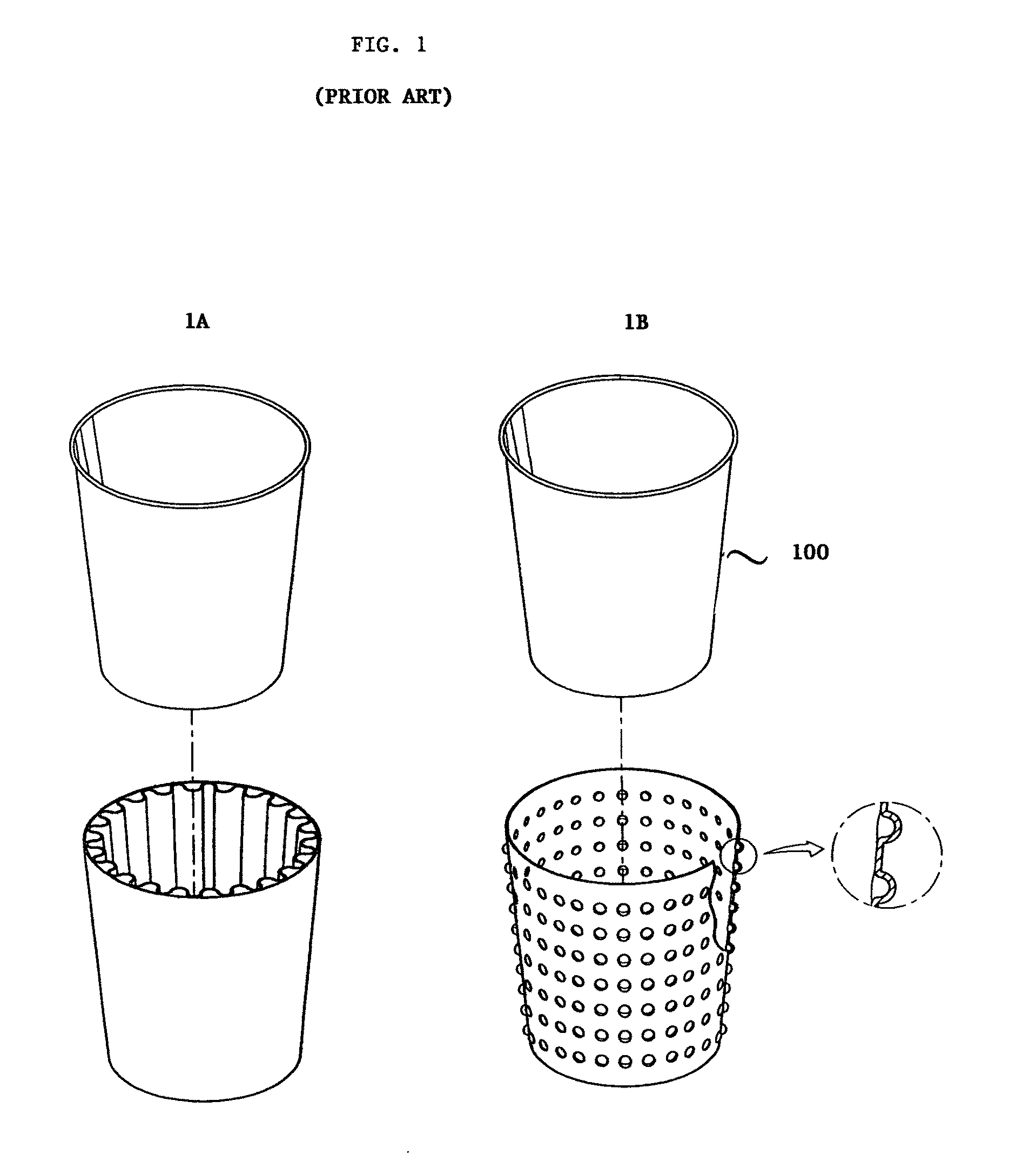 Holder for disposable paper container