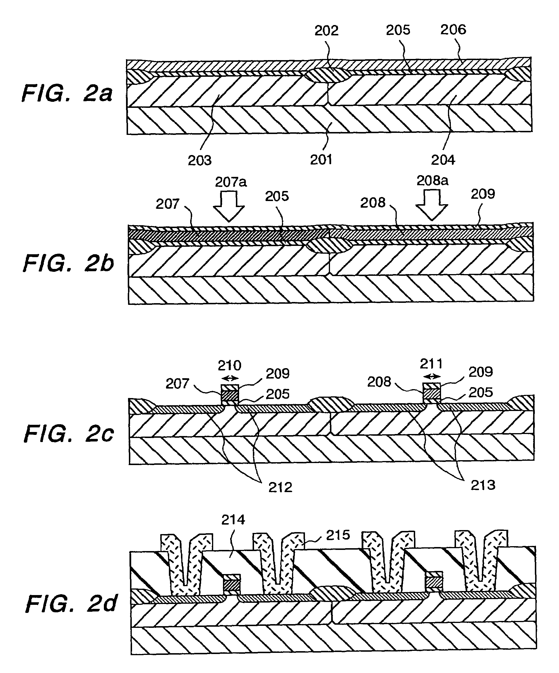 Method of forming a CMOS structure having gate insulation films of different thicknesses