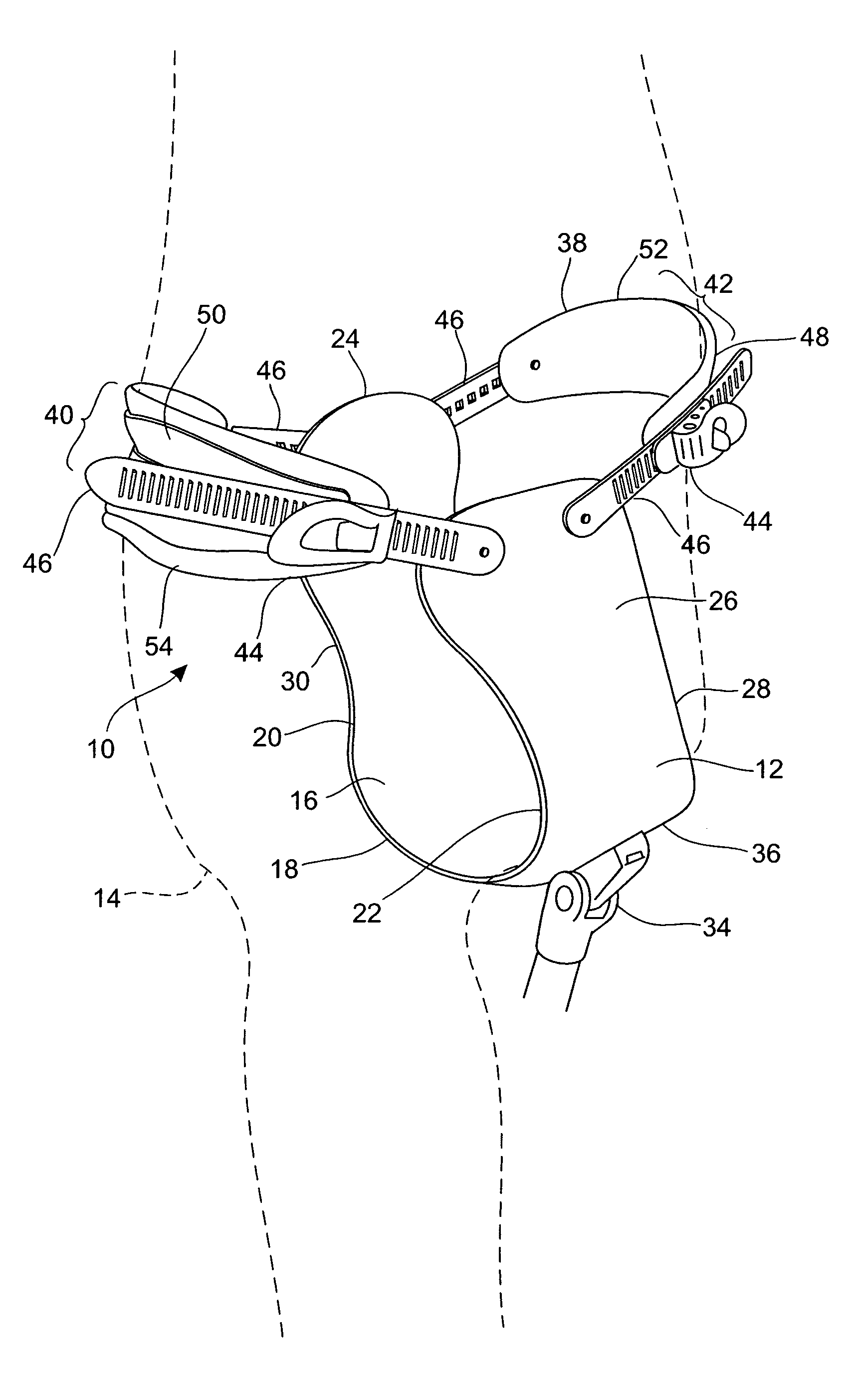 Anatomically configured hip level prosthetic socket system