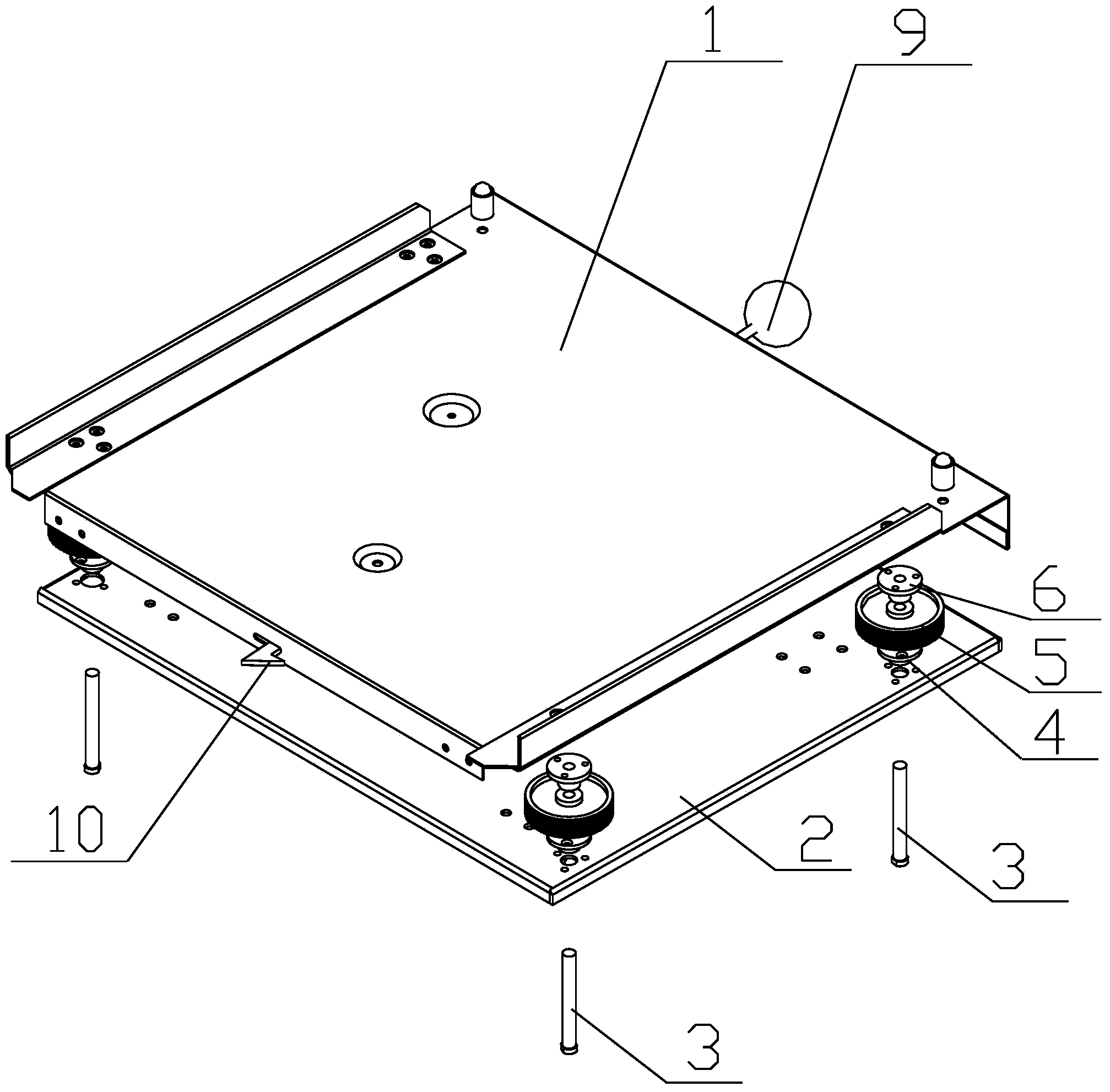 Liftable transfer trolley with metal armored movable switchgear