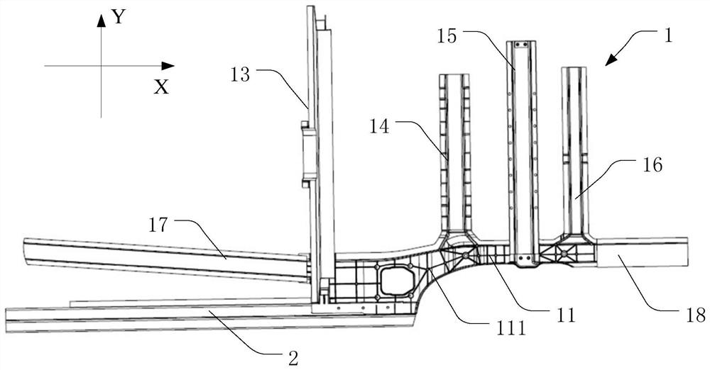 Automobile rear longitudinal beam structure, automobile rear longitudinal beam assembly and automobile