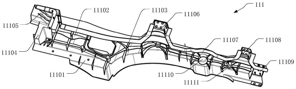 Automobile rear longitudinal beam structure, automobile rear longitudinal beam assembly and automobile