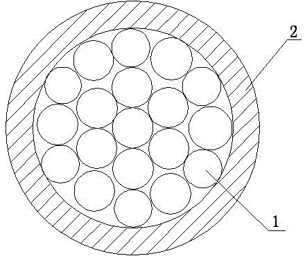 Railway through ground wire and its preparation process