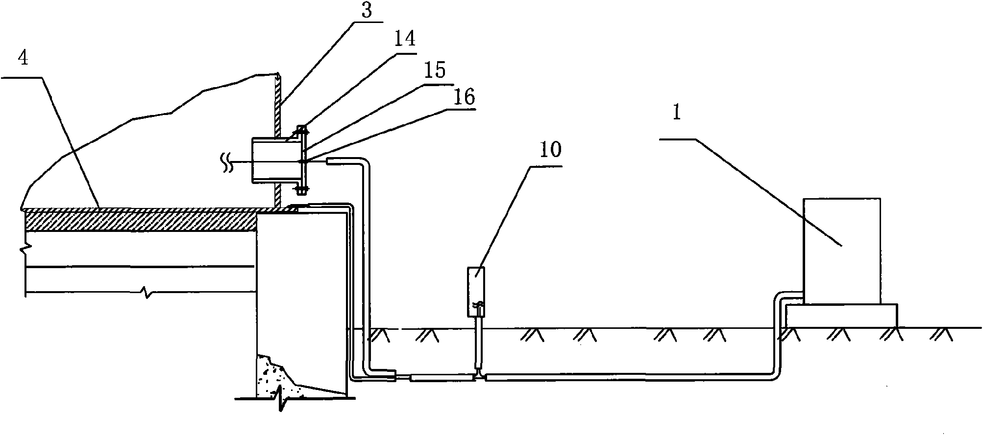 Anticorrosive device of oil storage tank during testing seawater pressure
