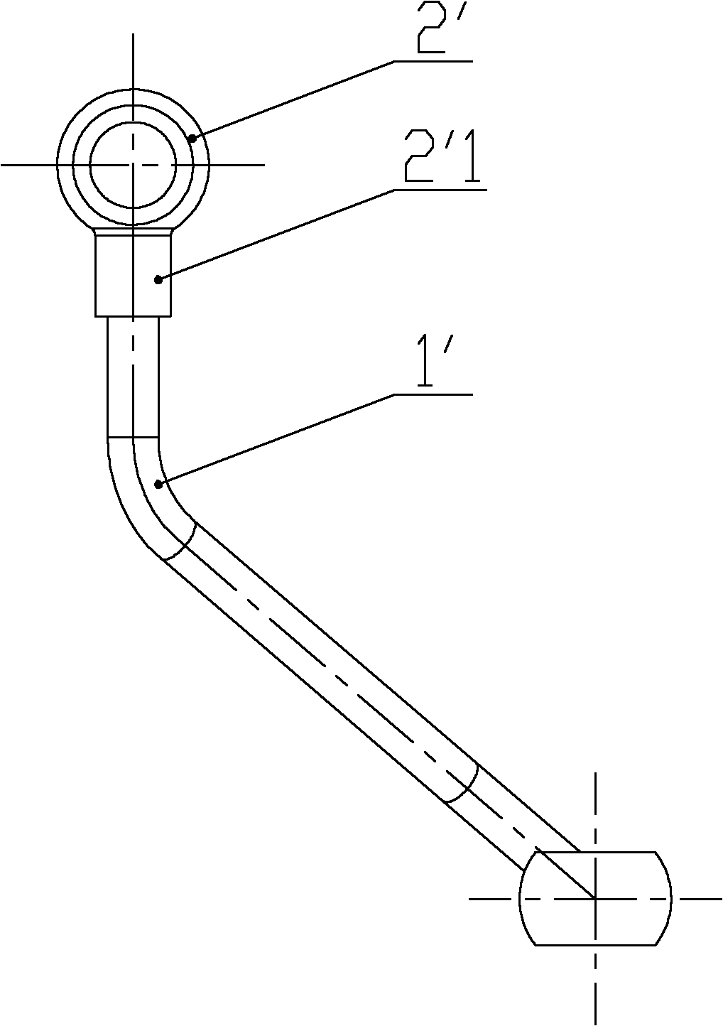 Pressure oil pipe and engine comprising same