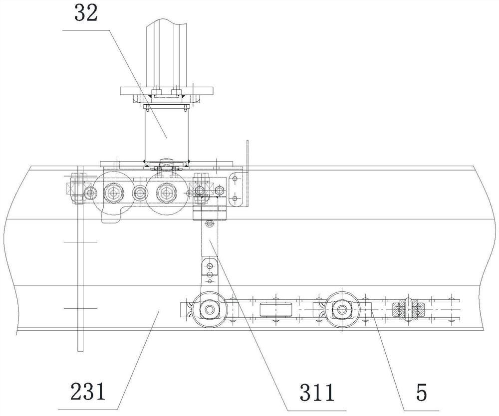 Rail system for spraying automobile frameless sealing strip