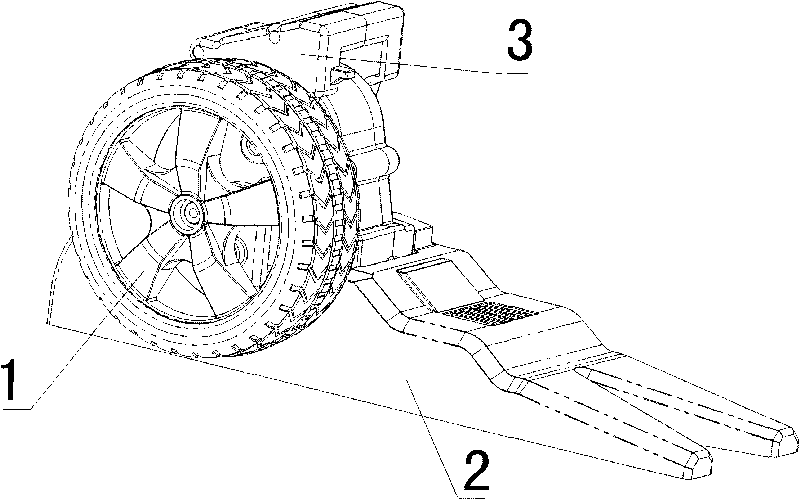 Automobile/robot foot structure