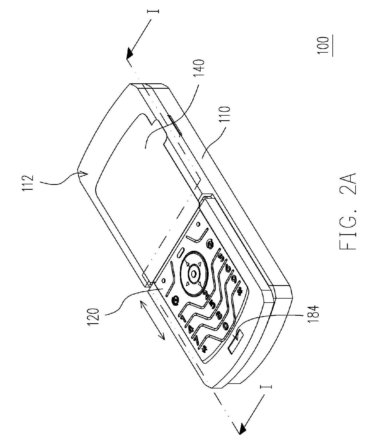 Mobile telecommunication device with front embedded battery