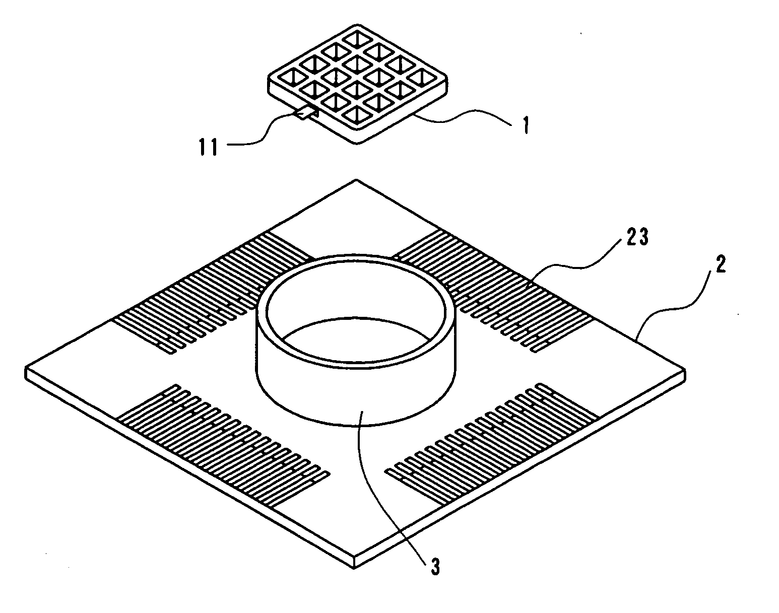 Compartment-arrayed probe for measuring extracellular electrical potential and method of measuring pharmacological effect using the same