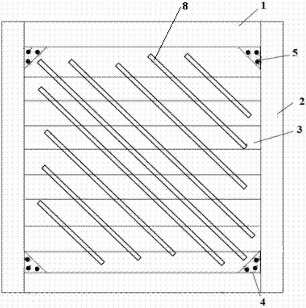 Anti-seismic crisscross-inclined-slot corrugated-steel-plate shear wall