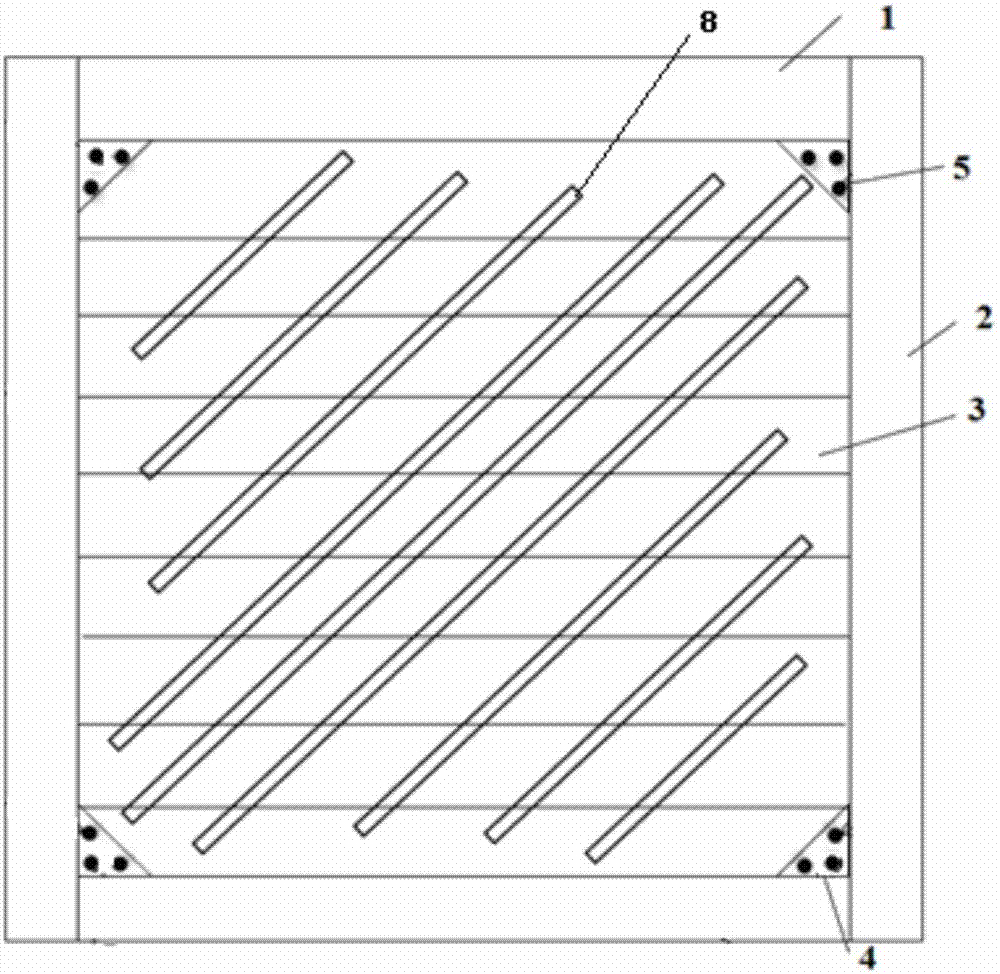Anti-seismic crisscross-inclined-slot corrugated-steel-plate shear wall