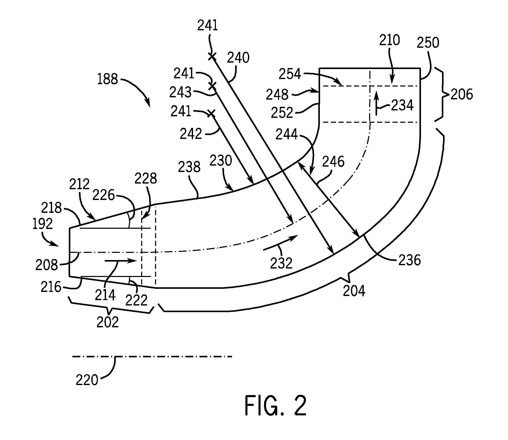 Contoured axial-radial exhaust diffuser