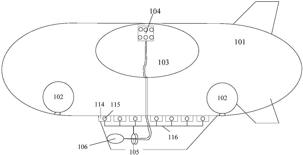Stratospheric airship with hydrogen adjusting device