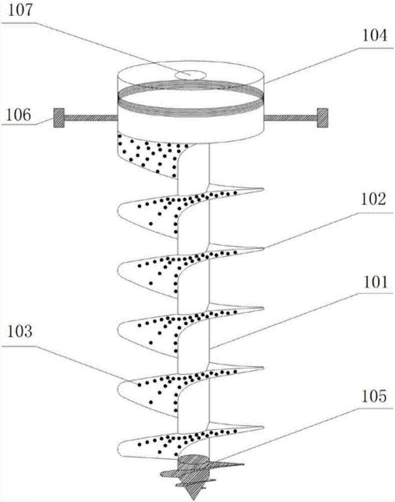 Rotary excavating and liquid injecting planting system and method for desertification control