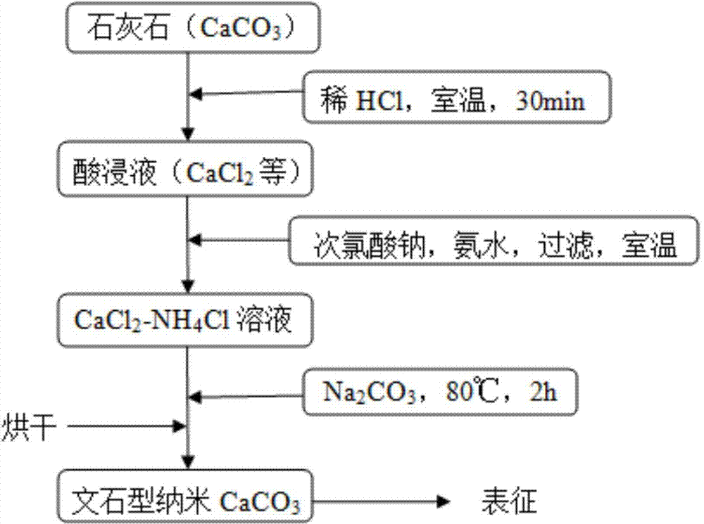 Method for preparing high purity aragonite type nano calcium carbonate by acidolysis of limestones