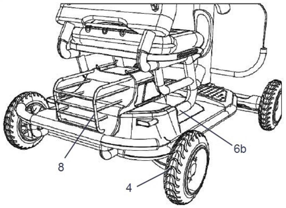 An electric-driven open-top walking-replacing device