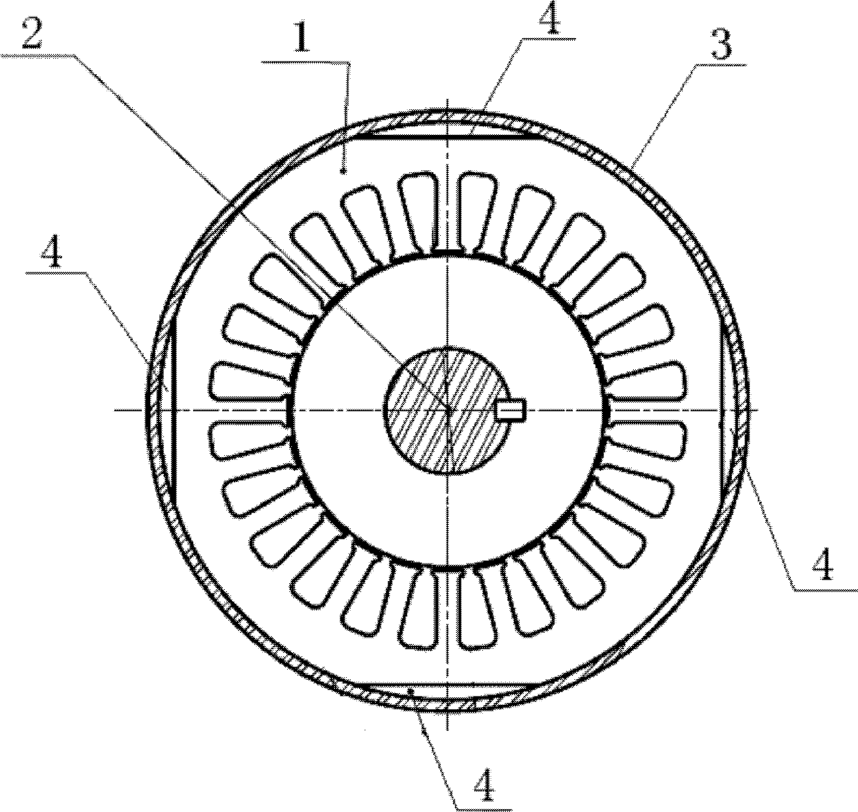 Stator structure of electric compressor