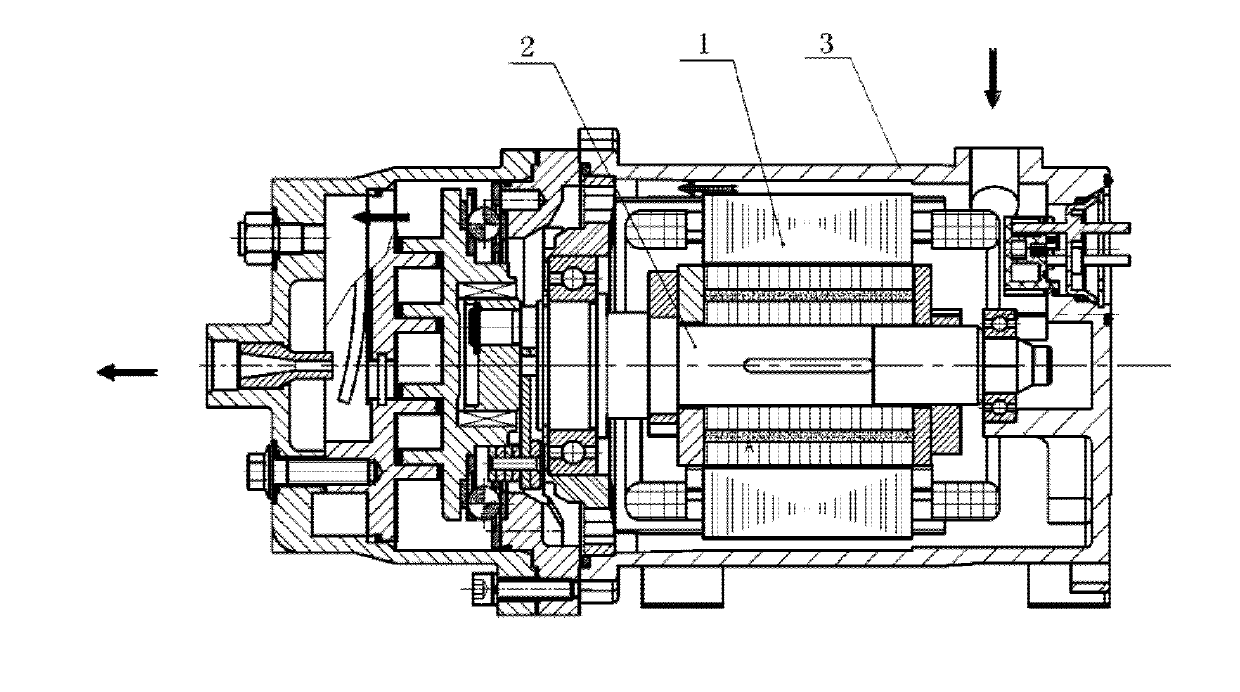Stator structure of electric compressor