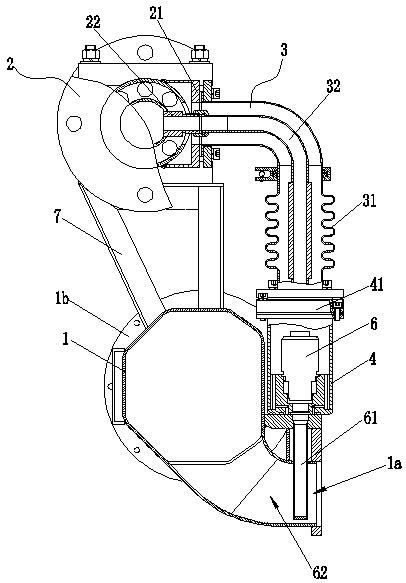 Air intake structure of a dual-fuel engine