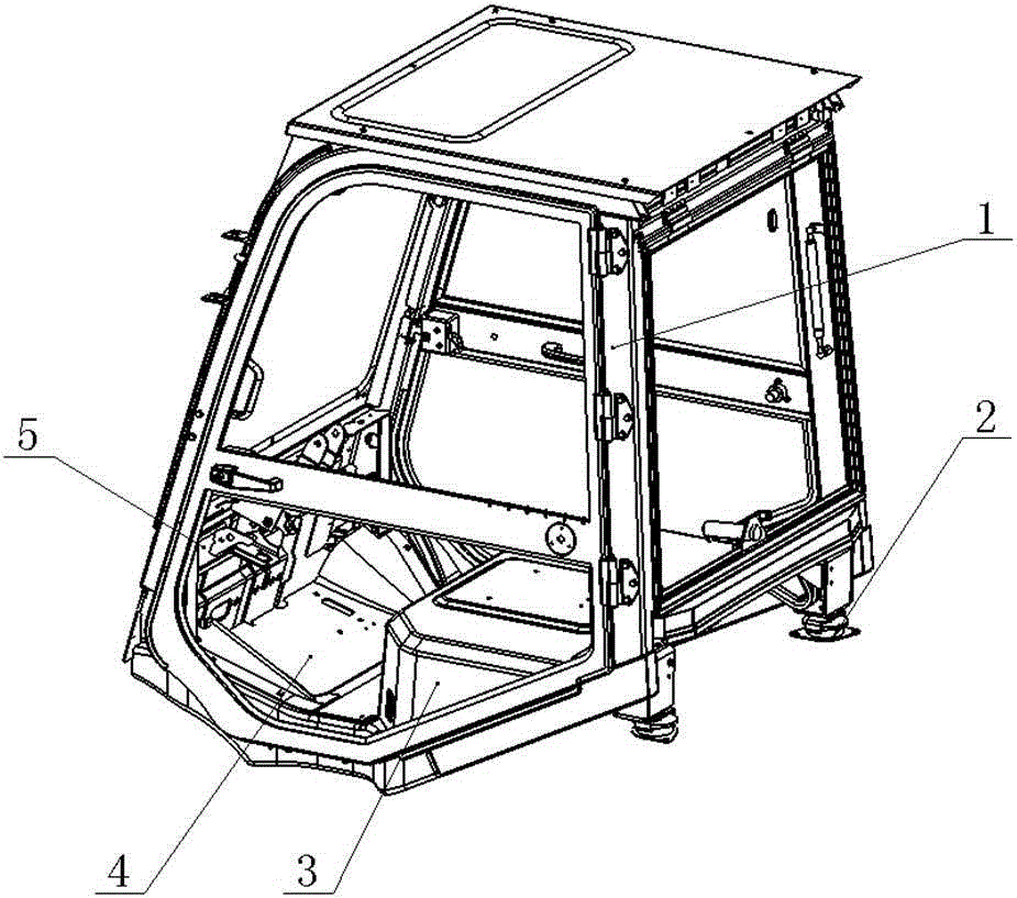 Fully suspended cockpit for forklifts