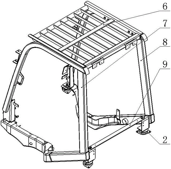 Fully suspended cockpit for forklifts